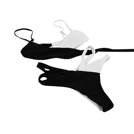 Yejaeka Women Color Block Bra Spaghetti Strap Cross Tie Up Bra Hollow Out Thong
Yejaeka Women Color Block Bra Spaghetti Strap Cross Tie Up Bra Hollow Out Thong