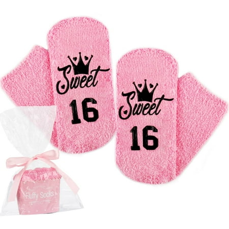 Jeasona Gifts for 16 Year Old Girl Sweet 16 Gifts Birthday Cute Fuzzy Socks
