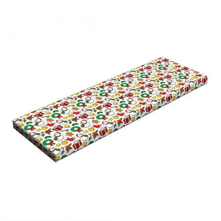 Christmas Bench Pad Cartoon Design Snowman Star Fireplace Socks Red Poinsettia Flower Ornaments Print HR Foam Cushion with Decorative Fabric Cover 45 x 15 x 2 Multicolor by Ambesonne
Christmas Bench Pad Cartoon Design Snowman Star Fireplace Socks Red Poinsettia Flower Ornaments Print HR Foam Cushion with Decorative Fabric Cover 45 x 15 x 2 Multicolor by Ambesonne