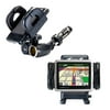 Dual USB / 12V Charger Car Cigarette Lighter Mount and Holder for the Garmin Nuvi 1245 City Chic