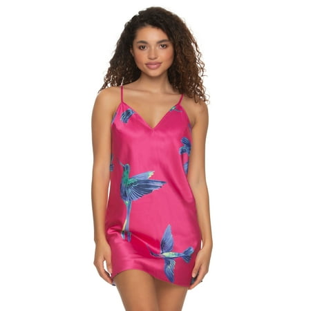 Jezebel | Adrienne Printed Chemise (Pink Hummingbirds Small)