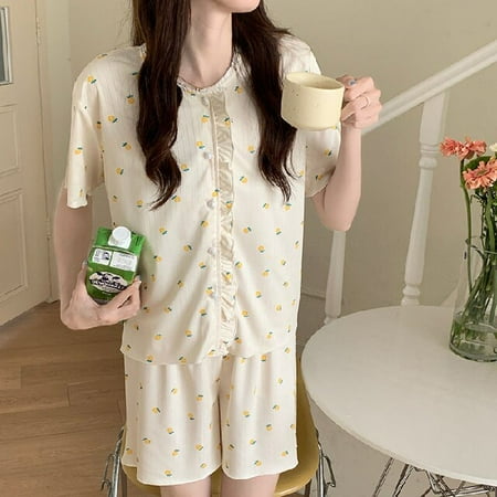 DanceeMangoo New Girl Pajama Sets Turn-down Collar Short Sleeve Women Summer Printed Cartoon Thin Kawaii Trendy Womens 2pcs Pyjamas Elegant
DanceeMangoo New Girl Pajama Sets Turn-down Collar Short Sleeve Women Summer Printed Cartoon Thin Kawaii Trendy Womens 2pcs Pyjamas Elegant