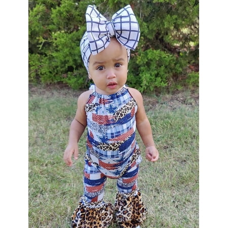 Toddler Girls Summer Sling Jumpsuit Sleeveless Halter Hanging Neck Leopard Stars Print Suspender Pants 
Toddler Girls Summer Sling Jumpsuit Sleeveless Halter Hanging Neck Leopard Stars Print Suspender Pants