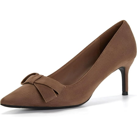Coutgo Womens Stiletto Pumps Bow Knot Ribbon Kitten Heels Pointed Toe Vegan Suede Dress High Heel Party Shoes
Coutgo Womens Stiletto Pumps Bow Knot Ribbon Kitten Heels Pointed Toe Vegan Suede Dress High Heel Party Shoes