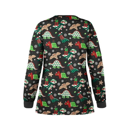 Sanviglor Ladies Cardigan Crew Neck Xmas Scrub Jackets Long Sleeve Christmas Scrubs Jacket Casual Tunic Tops Festival Style-D XXL
Sanviglor Ladies Cardigan Crew Neck Xmas Scrub Jackets Long Sleeve Christmas Scrubs Jacket Casual Tunic Tops Festival Style-D XXL