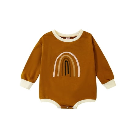 Calsunbaby Newborn Baby Girl Boy Bodysuit Long Sleeve Snap Closure Romper Rainbow Printed Top Toddler Clothes
Calsunbaby Newborn Baby Girl Boy Bodysuit Long Sleeve Snap Closure Romper Rainbow Printed Top Toddler Clothes