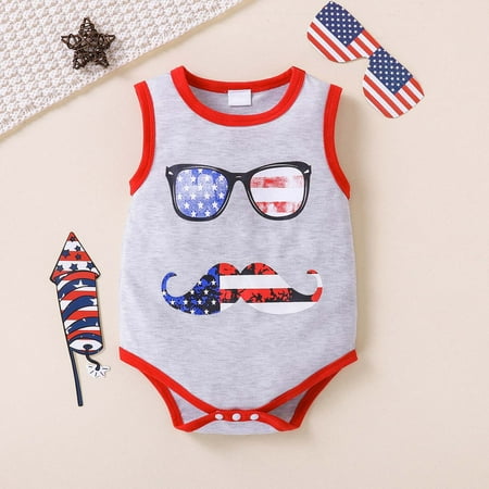 Leutsin Toddler Baby Girl Ruffled Sleeveless Romper Summer Toddler Baby Girl Boy Independence Day American Flag Print Vest Romper 
Leutsin Toddler Baby Girl Ruffled Sleeveless Romper Summer Toddler Baby Girl Boy Independence Day American Flag Print Vest Romper