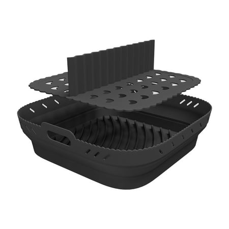 RUNOLIG Air Fryer Pan Silicone Pad Square Folding Silicone Pot With Silicone Divider Liner Basket Accessories
RUNOLIG Air Fryer Pan Silicone Pad Square Folding Silicone Pot With Silicone Divider Liner Basket Accessories