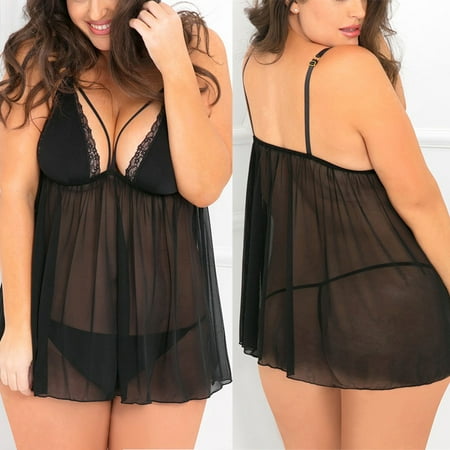 MRULIC lingerie for women Size Lace Halter Babydoll Plus Dress Lingerie G-string Passion V Deep Black + XXL
MRULIC lingerie for women Size Lace Halter Babydoll Plus Dress Lingerie G-string Passion V Deep Black + XXL