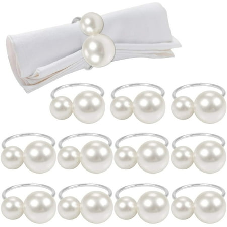 Silver Napkin Rings Set of 12 Pearl Serviette Buckle Napkin Holder for Xmas Family Gathering Dinner Party Wedding Decor
Silver Napkin Rings Set of 12 Pearl Serviette Buckle Napkin Holder for Xmas Family Gathering Dinner Party Wedding Decor