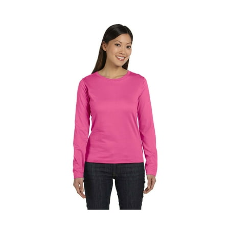 LAT Women's Stylish Topstitched Hemmed Sleeves T-Shirt, Style 3588