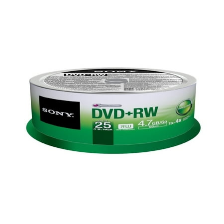Sony 25DPW47SP 25pk Dvd+rw Spindle Supl