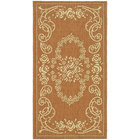 Safavieh Courtyard Collection CY1893-3202 Terracotta and Natural Indoor/Outdoor Area Rug (2' x 3'7")