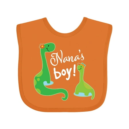 Inktastic Nanas Boy Grandson Dinosaur Gift Baby Boy Bib