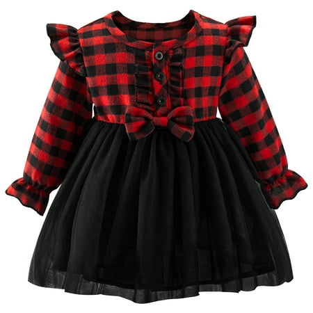 SILVERCELL Baby Girls Plaid Tulle Tutu Dress Toddler Princess Wedding Long Sleeve Dress Party Dress for Little Girls
SILVERCELL Baby Girls Plaid Tulle Tutu Dress Toddler Princess Wedding Long Sleeve Dress Party Dress for Little Girls