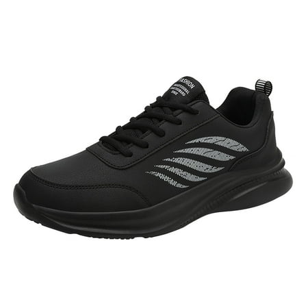 Mackneog Mens Shoes Casual Laace Up Solid Color Casual Simple Shoes Running Shoes Gift on Clearance