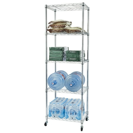 5 Tier Wire Shelving Unit with Wheel Heavy Duty Storage Shelves Adjustable Utility Storage Rack for Kitchen Living Room Bathroom
5 Tier Wire Shelving Unit with Wheel Heavy Duty Storage Shelves Adjustable Utility Storage Rack for Kitchen Living Room Bathroom