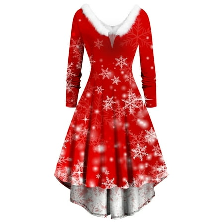 Honeeladyy Women Long Sleeve Christmas Printed Furry V-Neck Draw Back Swing Party Dress Discount
Honeeladyy Women Long Sleeve Christmas Printed Furry V-Neck Draw Back Swing Party Dress Discount