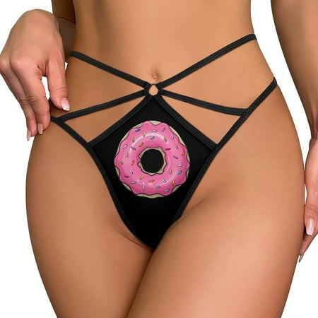 Sweet Donut Women T-Back Mesh Thong Panties G-String Panties Underwear Sexy