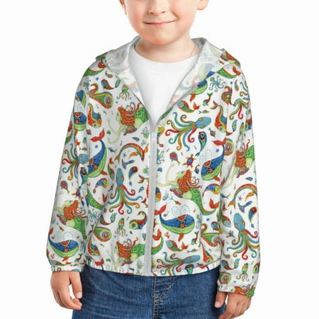Lukts Sea Animals 1 Print Children s Long-Sleeved Sun Protection Clothing Hooded Sweatshirts for Boys and Girls Outdoor Sports-2 Years
Lukts Sea Animals 1 Print Children s Long-Sleeved Sun Protection Clothing Hooded Sweatshirts for Boys and Girls Outdoor Sports-2 Years