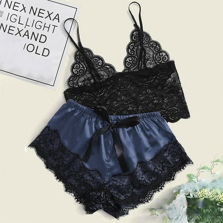 ALSLIAO Women Valentine Plus Size Sexy Lingerie Underwear Nightwear Sleepwear Lace Set Navy M
ALSLIAO Women Valentine Plus Size Sexy Lingerie Underwear Nightwear Sleepwear Lace Set Navy M
