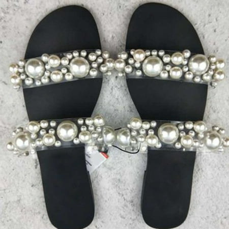 HIMIWAY Sandals Women Womens Sandals Women Flat Bohemian Transparent Flat Bottom Pearl Versatile Crystal Sandals Black 39
HIMIWAY Sandals Women Womens Sandals Women Flat Bohemian Transparent Flat Bottom Pearl Versatile Crystal Sandals Black 39