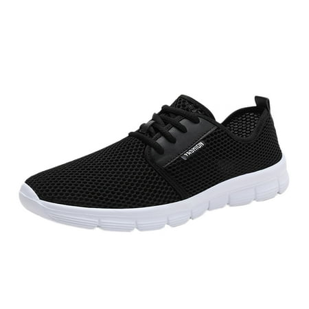 TOYFUNNY Couple Mens Mesh Breathable Lace-Up Running Sneakers