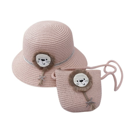 Kids Caps Kids Children Girls Cartoon Lion Sunshade Hat Straw Beach Sun Hat + Straw Bag
Kids Caps Kids Children Girls Cartoon Lion Sunshade Hat Straw Beach Sun Hat + Straw Bag