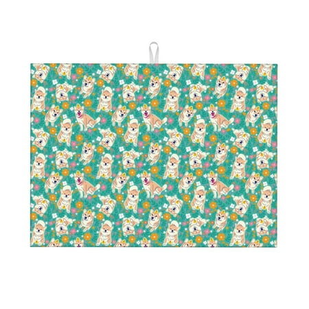Ocsxa SHIBA WITH FLORAL Dish Drying Mat for Kitchen Counter Coffee Bar Coffee Station Accessories Absorbent Coffee Mat Kitchen Drying Mat Easy Clean 18x24 Inch
Ocsxa SHIBA WITH FLORAL Dish Drying Mat for Kitchen Counter Coffee Bar Coffee Station Accessories Absorbent Coffee Mat Kitchen Drying Mat Easy Clean 18x24 Inch