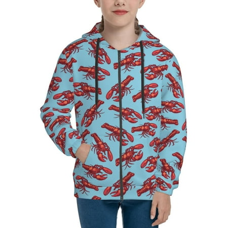 Hoodies for Women Red Lobster Print Blue Long Sleeve Sweatshirt Drawstring Zip Up Hoodie with Pockets Teen Girl Clothes
Hoodies for Women Red Lobster Print Blue Long Sleeve Sweatshirt Drawstring Zip Up Hoodie with Pockets Teen Girl Clothes