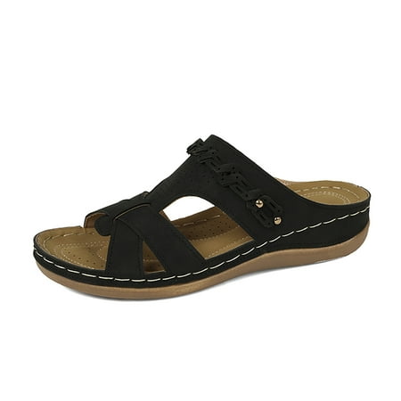 NOKIO Women s Open Toe Slippers Flat Shoes Beach Slope Heel Slippers Hollow Casual Slope Bottom Shoes Retro Sandals
NOKIO Women s Open Toe Slippers Flat Shoes Beach Slope Heel Slippers Hollow Casual Slope Bottom Shoes Retro Sandals