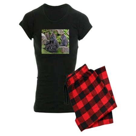 CafePress - GORILLA AND BABY - Women s Dark Pajamas