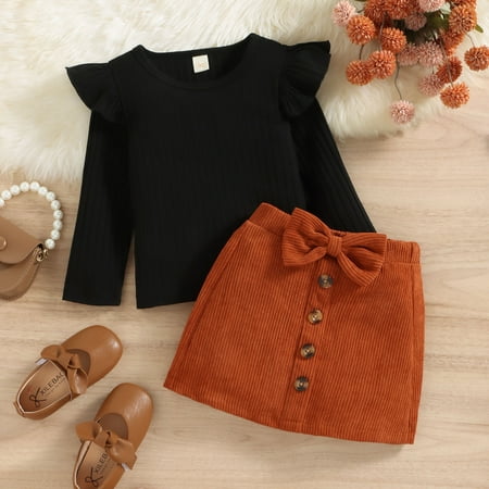 HESHENG Toddler Baby Girls Clothes Ruffles Long Sleeve Ribbed T Shirt Tops Bowknot Skirt Outfits 2-3 Years
HESHENG Toddler Baby Girls Clothes Ruffles Long Sleeve Ribbed T Shirt Tops Bowknot Skirt Outfits 2-3 Years