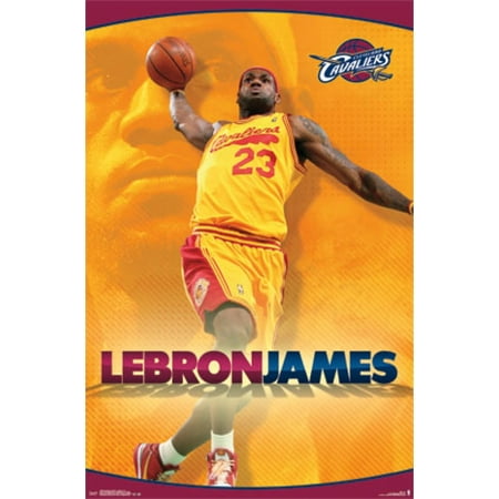 Cleveland Cavaliers - Lebron James - Yellow 2014 Poster Print