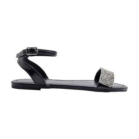 Via Rosa Ladies Fashion Metallic Slingback Sandals
