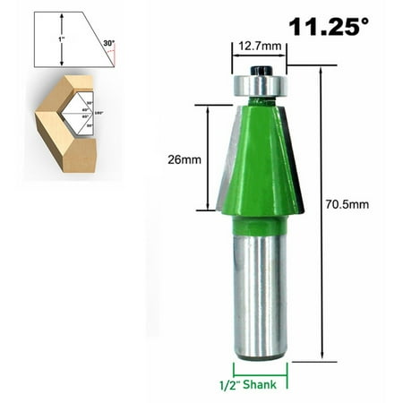 Goodhd 1/2in Shank Chamfer Router Bit 11.25 15 22.5 30 45Degree Milling Cutter for Wood
Goodhd 1/2in Shank Chamfer Router Bit 11.25 15 22.5 30 45Degree Milling Cutter for Wood