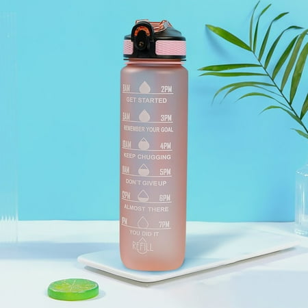 jiacuix 32oz/1000ml Motivational Fitness Sports Water Bottle With Time Marker & Straw Large Wide Mouth Leakproof Durable
jiacuix 32oz/1000ml Motivational Fitness Sports Water Bottle With Time Marker & Straw Large Wide Mouth Leakproof Durable