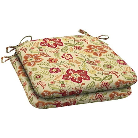 Better Homes and Gardens Outdoor Wrought Iron Seat Pad, Set of 2, Pure Floral