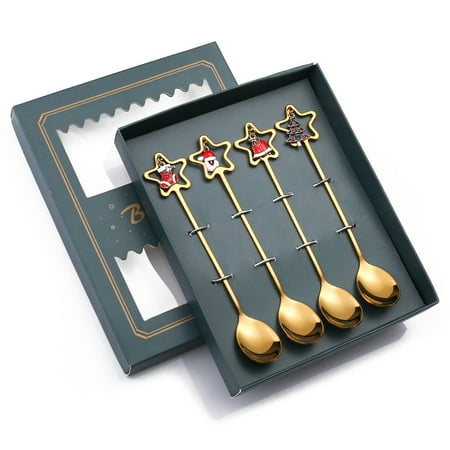 Sardfxul 4pcs Christmas Coffee Spoons Set for Coffee Tea Soup Sugar Dessert Seasoning
Sardfxul 4pcs Christmas Coffee Spoons Set for Coffee Tea Soup Sugar Dessert Seasoning