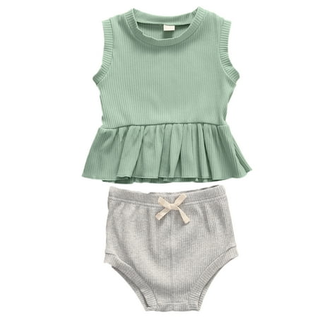 Meihuida Baby Girl Two-Piece Summer Clothes Sleeveless Top Dress Bowknot Shorts Pant
Meihuida Baby Girl Two-Piece Summer Clothes Sleeveless Top Dress Bowknot Shorts Pant