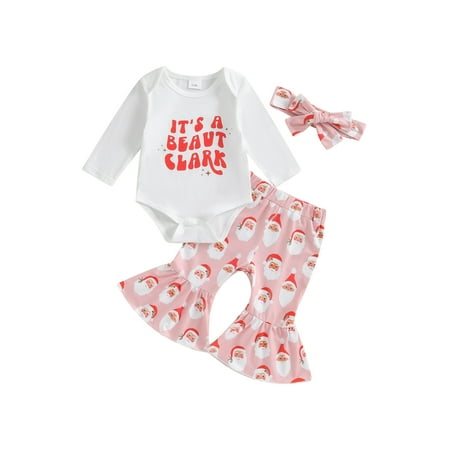 Luethbiezx Complete Baby Girls Outfit for Christmas: Romper Flared Pants and Headband
Luethbiezx Complete Baby Girls Outfit for Christmas: Romper Flared Pants and Headband