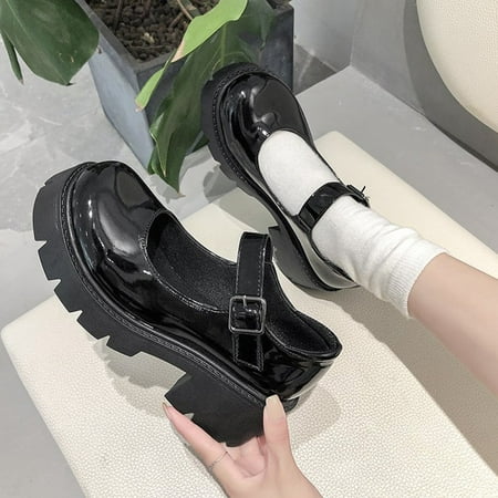 HIBRO Women s Ladies Fashion Casual Vintage Platform Thick Heels Black Leather Shoes
HIBRO Women s Ladies Fashion Casual Vintage Platform Thick Heels Black Leather Shoes