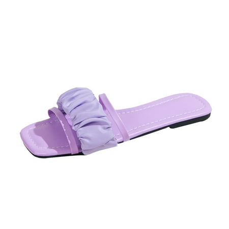 TUOBARR Beach Slippers for Women Women s Flat Heel Sandals Casual And Comfortable Shoes Wrinkled Slippers Purple
TUOBARR Beach Slippers for Women Women s Flat Heel Sandals Casual And Comfortable Shoes Wrinkled Slippers Purple
