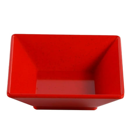 Mexico Square Dessert Plate 14 Oz. 6 Sq. X 1 3/4 H Melamine Red