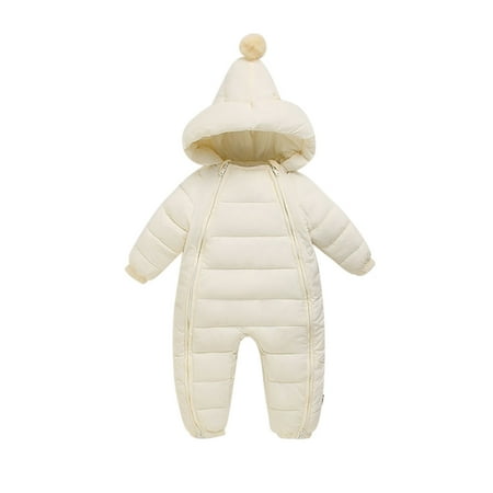 Rovga Clothes For Girls Newborn Infant Baby Long Sleeve Solid Color Winter Hooded Coat Jacket Thicken Windproof Warm Jumpsuit Outwear Adorable Play Outfits White 6-12 Months
Rovga Clothes For Girls Newborn Infant Baby Long Sleeve Solid Color Winter Hooded Coat Jacket Thicken Windproof Warm Jumpsuit Outwear Adorable Play Outfits White 6-12 Months