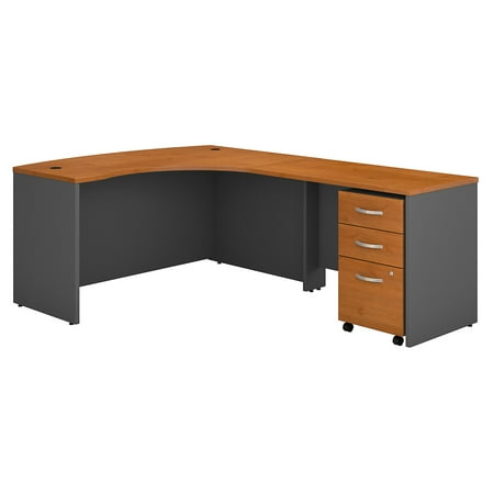 Series C Returns & Bundles 257 Lbs Weight Capacity Engineered Wood 60 W x 43 D Right Hand L-Desk with 3 Drawer Mobile Pedestal