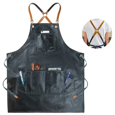 EVEXPLO Pu Leather for Cross Back Stap Apron Waterproof Oil Proof Aprons with Pocket for Home Kitchen Restaurant Chef Cooking Accessory Coffe Shop Working Uniform
EVEXPLO Pu Leather for Cross Back Stap Apron Waterproof Oil Proof Aprons with Pocket for Home Kitchen Restaurant Chef Cooking Accessory Coffe Shop Working Uniform
