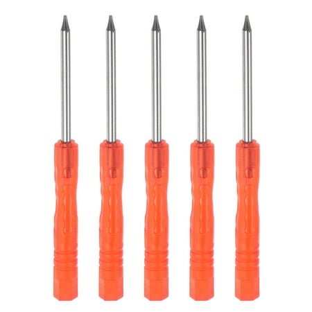 Mini Torx Screwdriver T3 Star Head for Electronics Repair 5 Pack (Red)