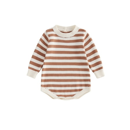Wilcliar Baby Boys Girls Sweater Romper Stripe Print Long Sleeve Crew Neck Warm Knit Bodysuit
Wilcliar Baby Boys Girls Sweater Romper Stripe Print Long Sleeve Crew Neck Warm Knit Bodysuit