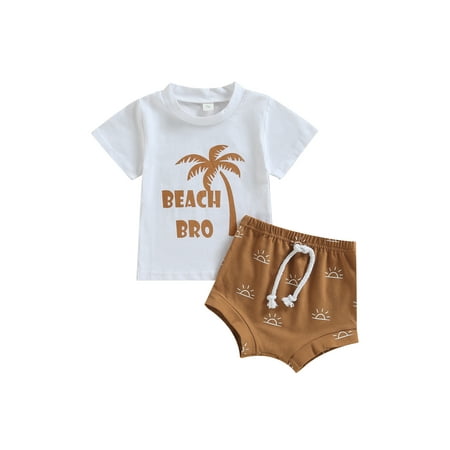 Qtinghua Infant Baby Boys Summer Outfits Coconut Tree Print Short Sleeve T-Shirt and Shorts Clothes
Qtinghua Infant Baby Boys Summer Outfits Coconut Tree Print Short Sleeve T-Shirt and Shorts Clothes